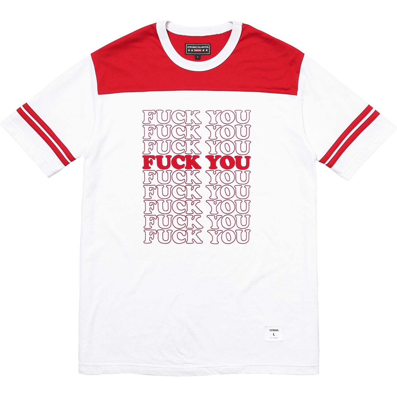 Supreme/HYSTERIC GLAMOUR Fuck You Football Tee view 5